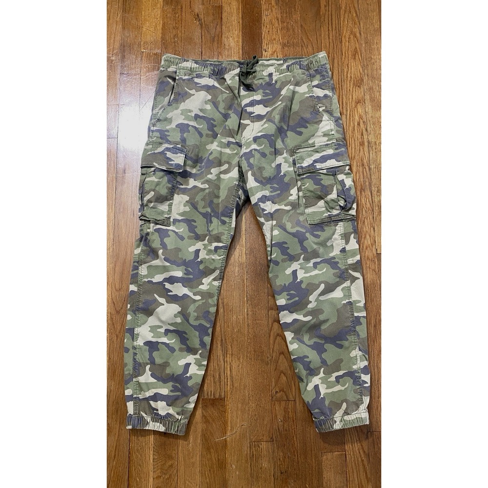 Mens Camouflage Cargo Pants Size XL Joggers Parachute Utility Outdoor Streetwear